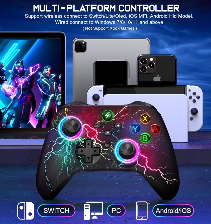 NinjaPlusOX Wireless Switch Controller, Switch Pro Controller for Nintendo Switch 1/2/Lite/OLED, Pro Controller Switch with Gyro Axis, Turbo, Dual Vibration, Screenshot - Image 4